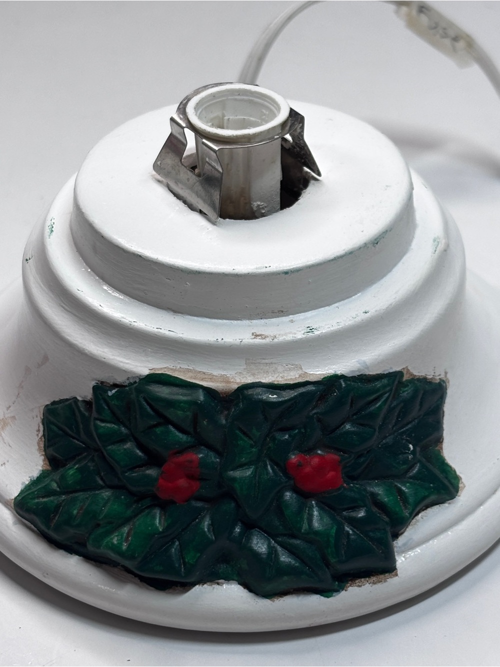 Darice Ceramic Christmas Tree Decorated W/lights Cord No Bulb Red Star Vtg - Picture 13 of 16